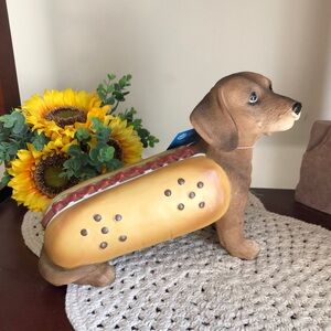 Dachshund Hot Dog Costume Figurine